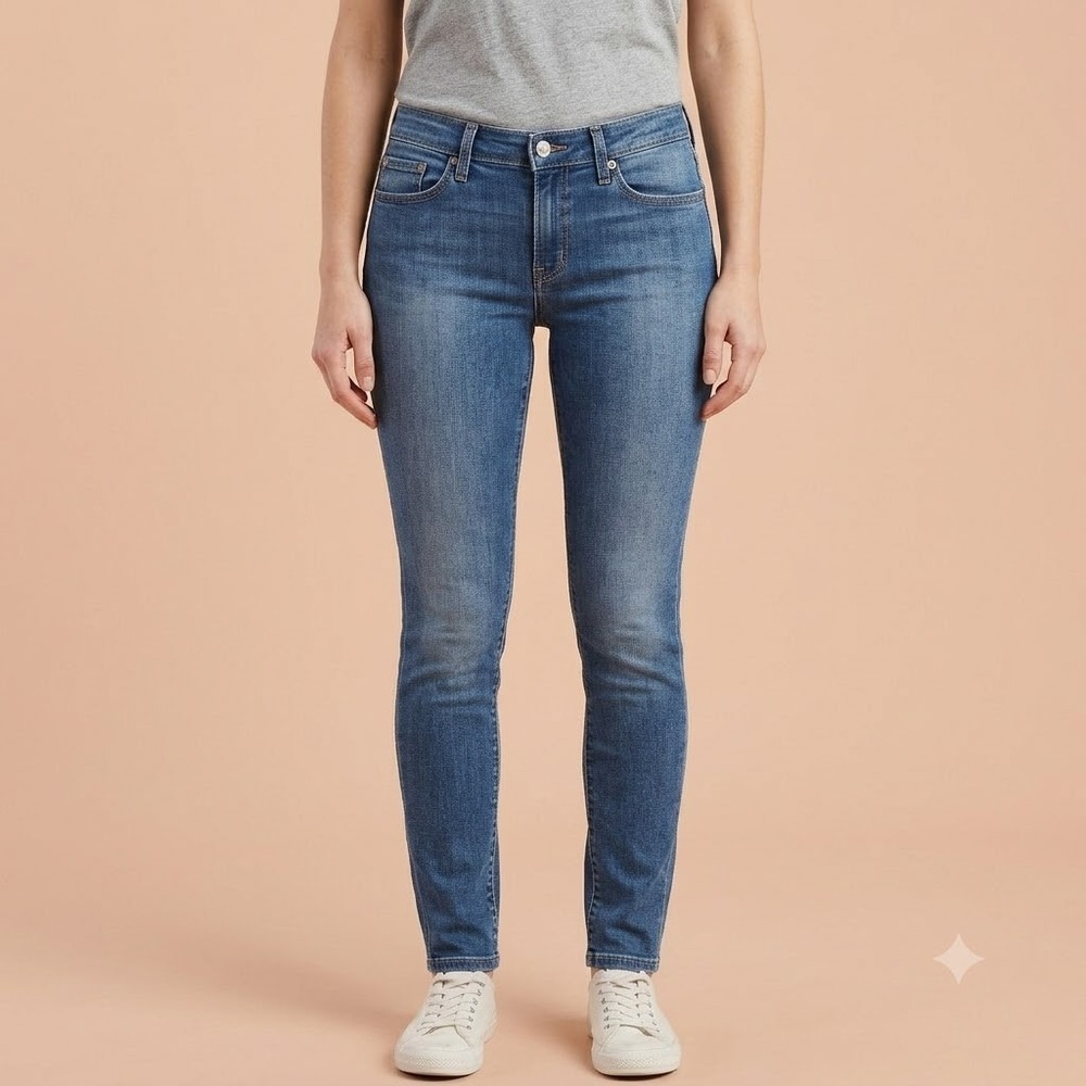 Levi's 535 Legging Jeans Juniors Size 11M Blue Denim Skinny Stretch Medium Wash‎